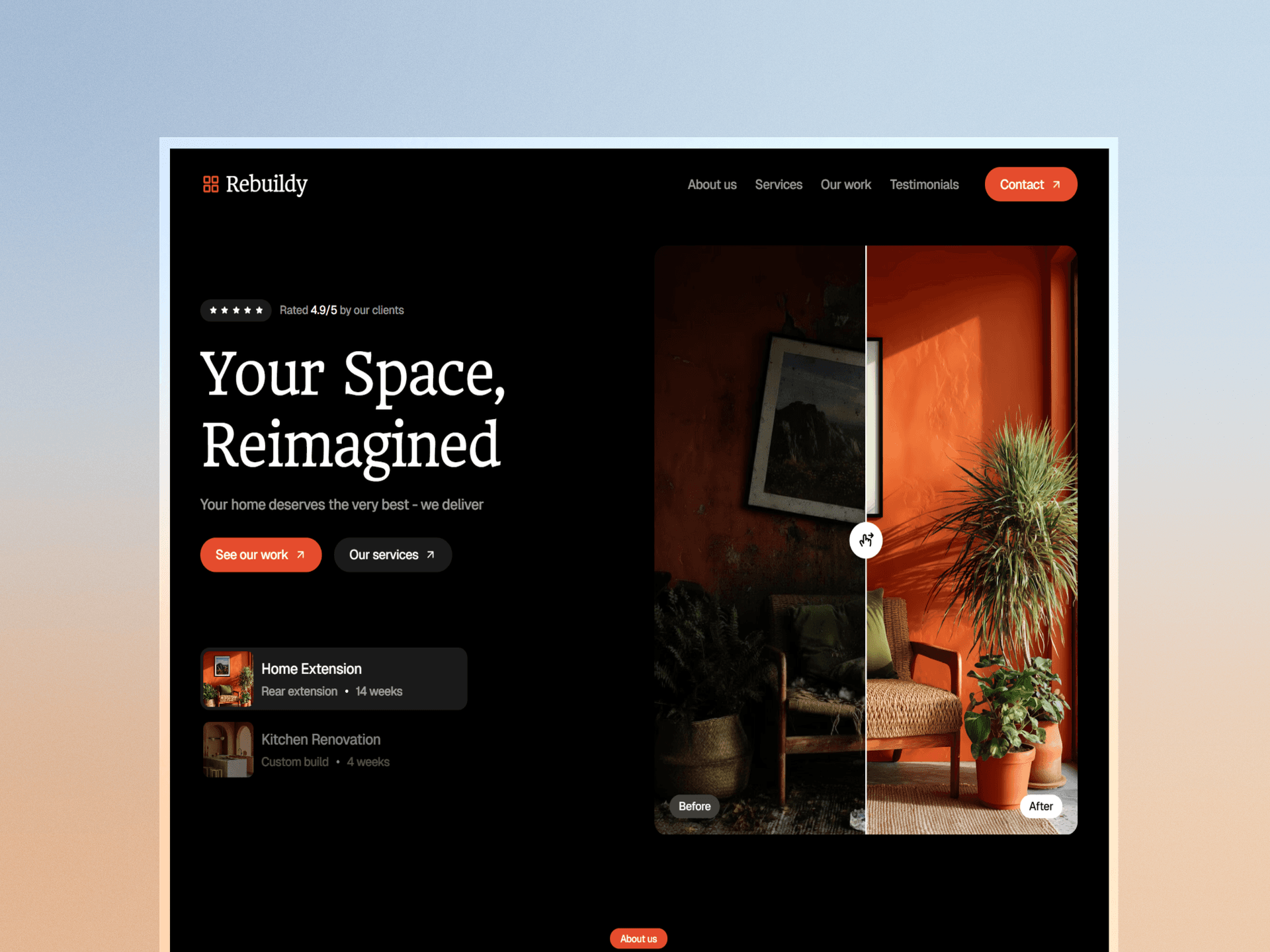 Aperçu du site Rebuildy